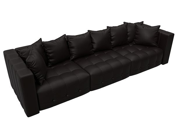 Диван прямой Лига-052 НПБ Лонг Экокожа коричневый - Вид 6