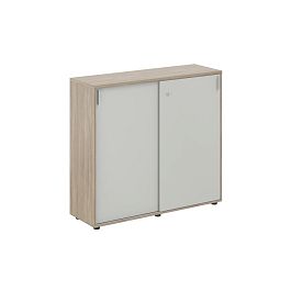 Шкаф купе 1238х400х1125 средний, с замком / корпус: дуб темный, фасады: серый бархат Сигма / Sigma - Фото предпросмотра