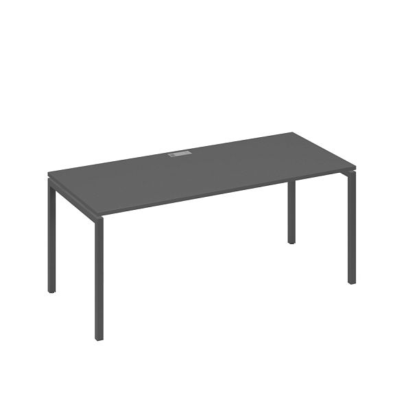 Стол письменный на металлокаркасе DUE A4 А4 Б2 026 БП антрацит премиум / металлокаркас антрацит - Вид 1