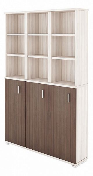 Стеллаж комбинированный Домино ПУ-40-6 Карамель/Шамони - Вид 1