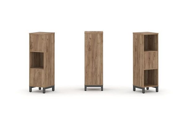 Стайл Проджект Набор стеллажа 2-х сторон., 3 яр. SN.NSD-311 Дуб Табак/Металл Антрацит 387*400*1248 - Вид 1