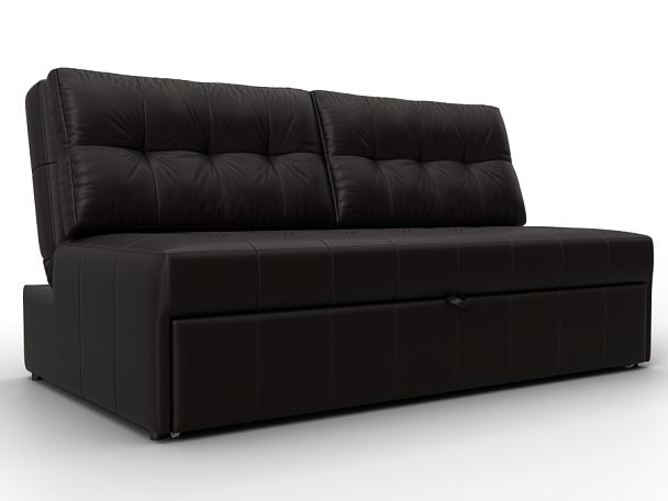 Диван прямой Лига-107 (160) Экокожа коричневый - Вид 1