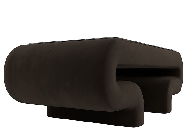 Стол Волна (полностью микровельвет коричневый) - Вид 3