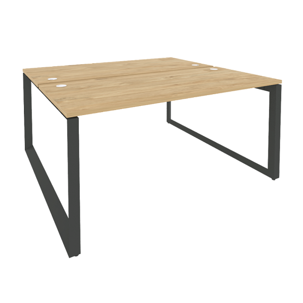 Onix Рабочая станция на О-образном м/к O.MO-D.RS-2.4.7 Тиквуд светлый/Антрацит металл 1580*1475*750 - Вид 1