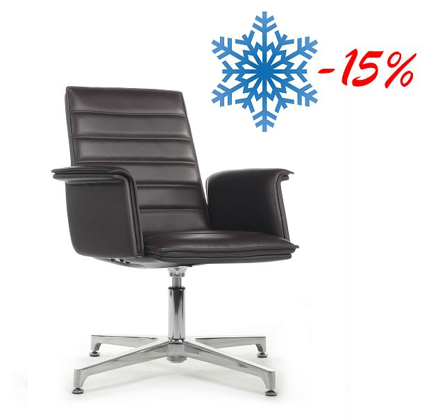 Кресло Rubens-ST С1819-2 Тёмно-коричневый (3072) натуральная кожа - Вид 2