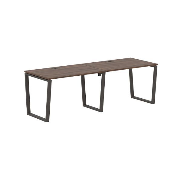 Стол 2-х местный EVWST 2380 Дуб Денвер тёмный/Мокко 2326х800х750 EDIS - Вид 1