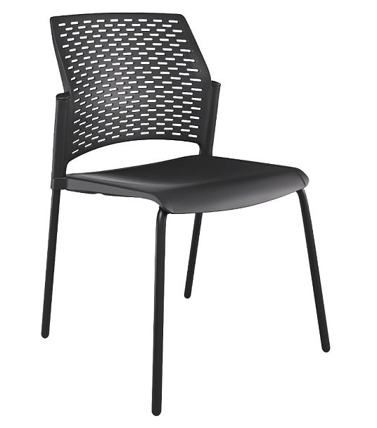 Rewind стул без подлокотников каркас черный/пластик черный "Кресла для посетителей"  ТК-001854000003 черный - Вид 1