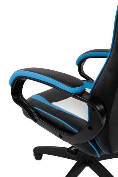 Кресло Chairman game 16 Россия экокожа черный/голубой/белый - Вид 11