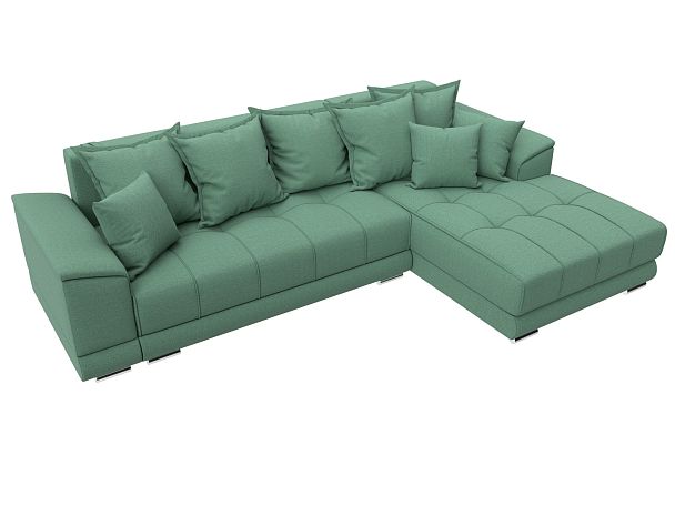 Диван угловой НордСтар правый угол Рогожка зеленый - Вид 5