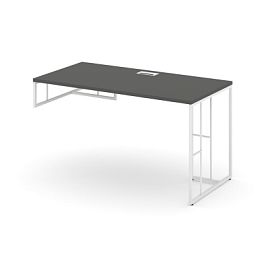 Rift Стол письменный для опорной тумбы левый RF.SPOT-013 (L) Антрацит/Металл Белый 1380*700*750 - Фото предпросмотра