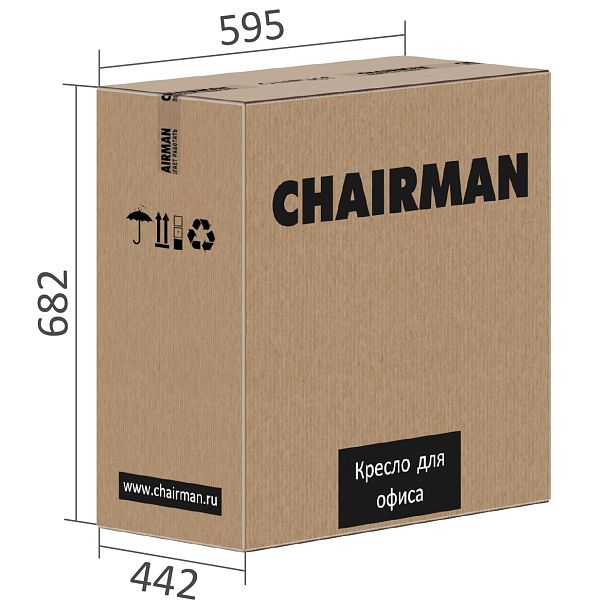 Офисное кресло CHAIRMAN 535V, ткань/сетка, черный/серый - Вид 5