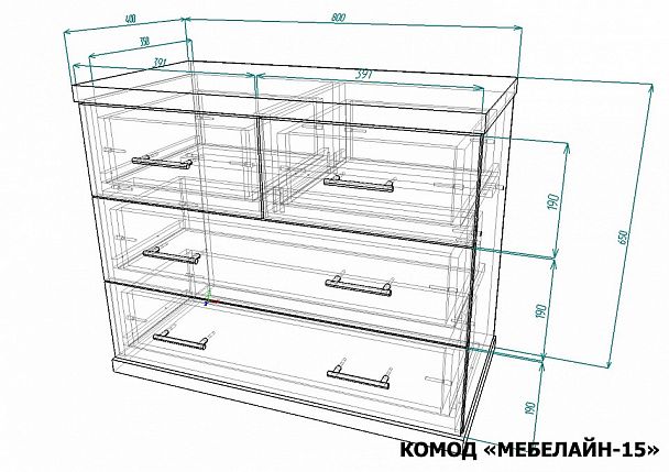 Комод Мебелайн-15 - Вид 2
