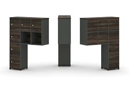 Concept Надставка высокая CN.ONV-009 Дуб Мали/Антрацит/Металл Антрацит 1099*350*1486 - Фото предпросмотра