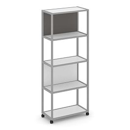 Shelf Mobile Стеллаж 5 уровней 1 секция VR.LT-STK-503.08 Белый Бриллиант/Металл Серый/W-26 800*400*2000 - Фото предпросмотра