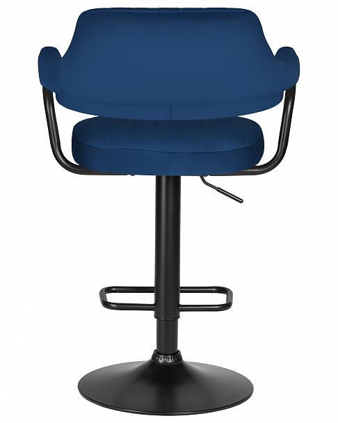 Стул барный DOBRIN CHARLY BLACK (синий велюр (MJ9-117)) - Вид 5