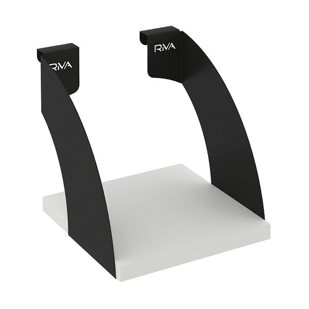 Навесные полки. Кронштейны+ЛДСП полка 200мм MAN-41-2 Белый бриллиант/Чёрный металл 200*220*200 - Вид 1