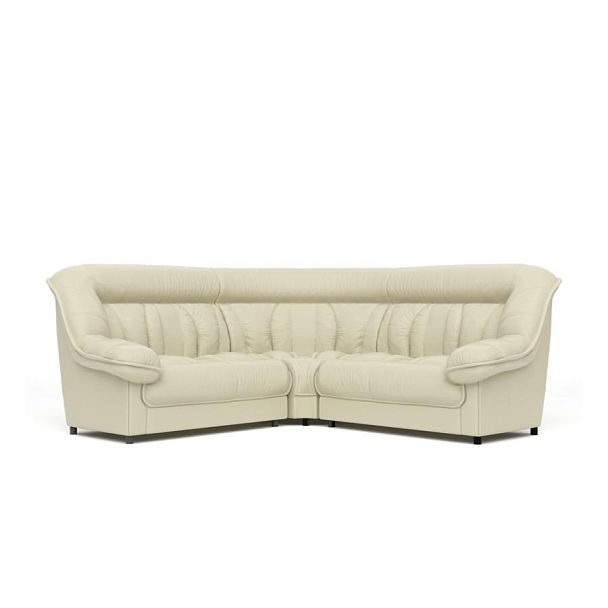 Диван угловой 2У2 Эдельвейс Ed/2y2 экокожа светло-бежевая CN1112 - Вид 1