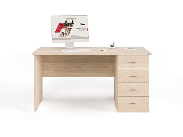 ЛАЙТ / LIGHT RRG007-15x6R Однотумбовый стол 150x60x75 Дуб Сонома - Вид 2