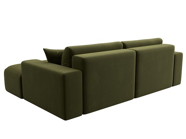 Диван угловой Лига-036 Классик правый угол Микровельвет зеленый - Вид 6