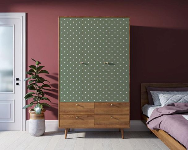 Шкаф трехстворчатый Berber принт 12 арт BB02/Print_12 - Вид 4