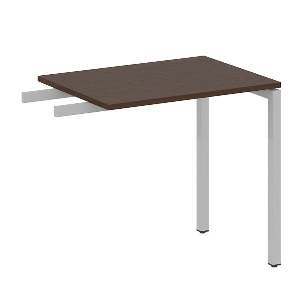 Metal System Quattro Приставной элемент на П-образном м/к 40БП.ПР-2 Венге/Серый металл 800*600*750 - Вид 1