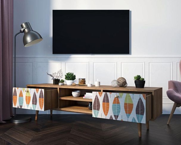 Комод Berber с нишей низкий под TV принт 48 арт BB49/Print_48 - Вид 2