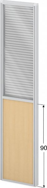 Модуль комбинированный "Мобильные офисные перегородки «Логика»" ПК-ЛГ-МДК200х44/90Ж/Д-В1-300 бук натуральный - Вид 1