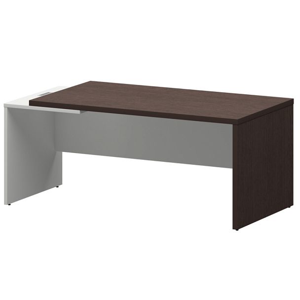 Стол руководителя левый KZ-18L Дуб венге/Белый 1800x900x750 Кортез - Вид 1