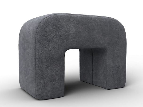 Пуф 008 Велюр серый - Вид 1