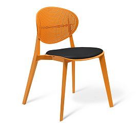 Стул Sheffilton SHT-S111-CN1 пластиковый оранжевый/черный - Фото предпросмотра