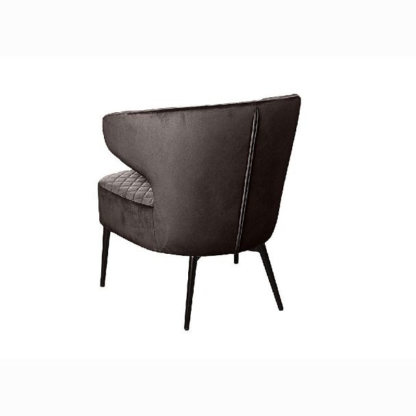 Кресло Richard ромб, бархат антрацит 14 - Вид 4