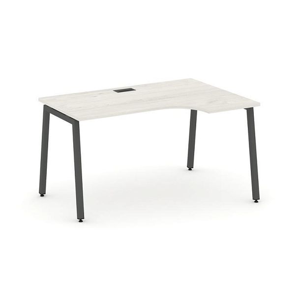 Стайл Проджект Стол рабочий эргоном. SN-4A.SPA-011(R) Дуб Наварра/Металл Антрацит 1380*700/980*750 - Вид 1