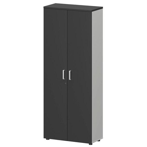 Шкаф СМШ-58Д Тип2 Белый/Графит 792x380x1990 Смарт - Вид 1