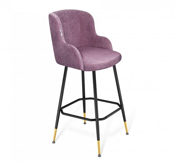 Стул барный Sheffilton SHT-ST39/S148 пыльная роза/черный муар/золото - Вид 2