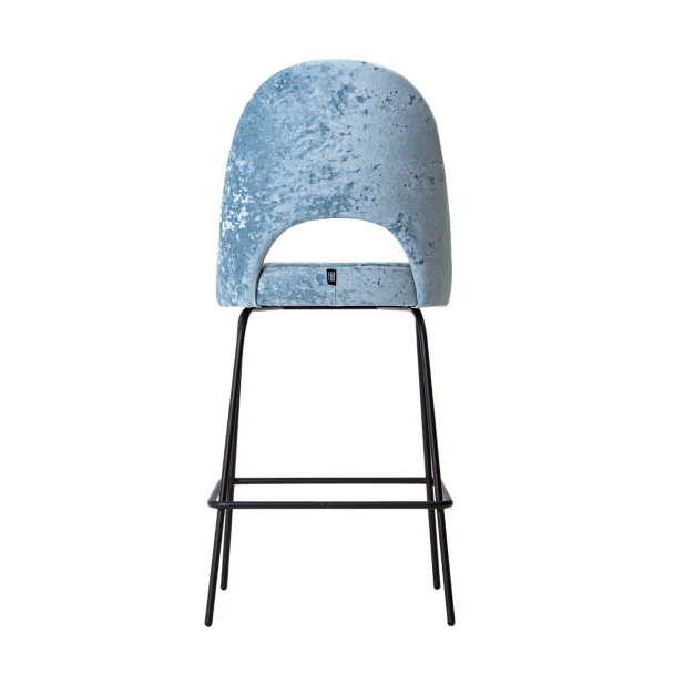 Стул барный Маллин, велюр Palermo sky 08, ножки металл - Вид 6