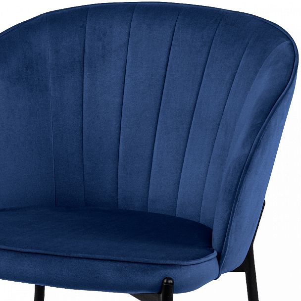 Комплект кухонных стульев Миэль синий велюр/черный, 3 шт. - Вид 6