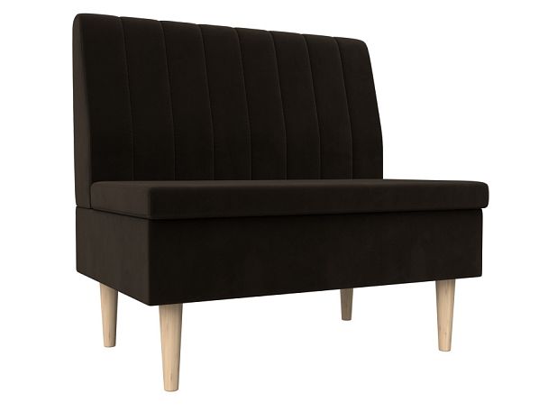 Диван прямой Мини Микровельвет коричневый - Вид 1