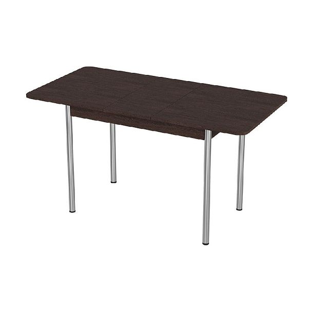 Стол Лион 2 ЛДСП (Подстолье прямое хром(мет)) НЕ ВЫБИРАТЬ Венге - Вид 2