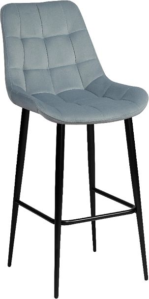 Барный стул Эйден, Confetti dusty blue/черный - Вид 3