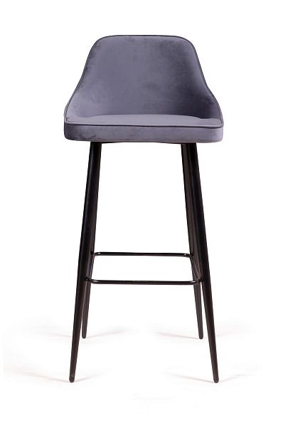 Стул барный Neo ромб, бархат серый 27 - Вид 2