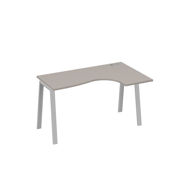 Стол эргономичный правый "Классика" на металлокаркасе TRE A4 А4 Б3 034 БП мокко премиум / металлокаркас серый - Вид 1
