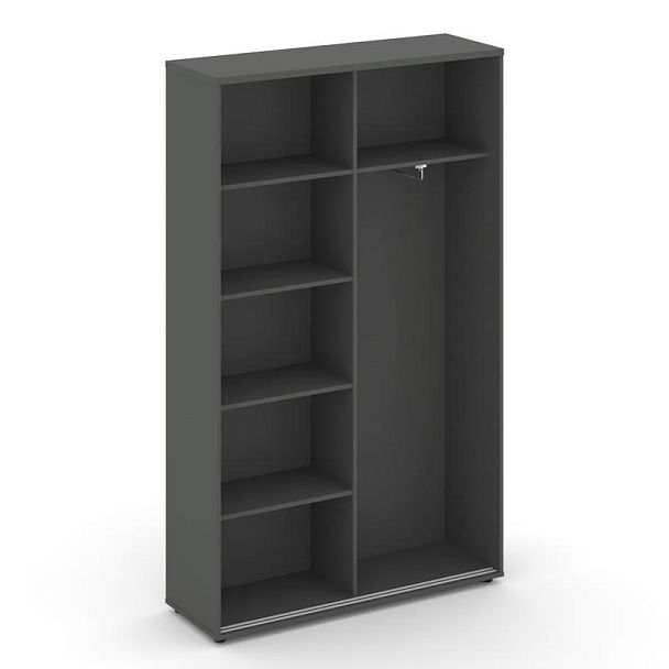 Стайл Проджект Шкаф-купе комбинир. SN.SHK.E-002 Антрацит/Вяз Благородный/Черный Ручки 1200*400*1982 - Вид 2