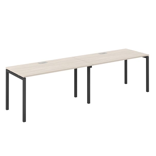 Рабочая станция Sigma s-b-s 2400х700х750 / профиль: 40х40 антрацит; столешница: дуб светлый - Вид 1