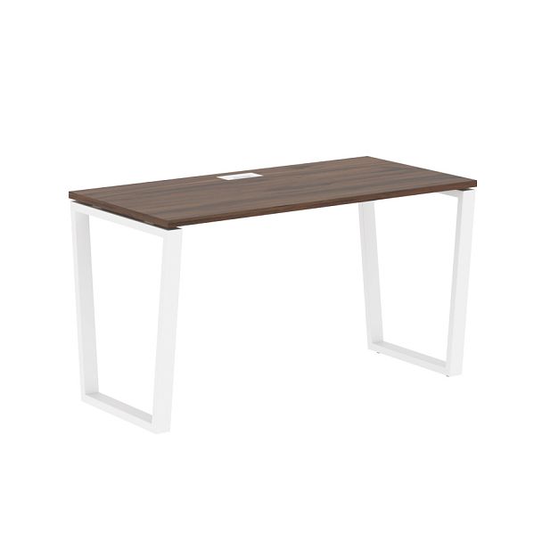 Стол прямой EVST 1367 Дуб Денвер тёмный/Белый 1360х670х750 EDIS - Вид 1