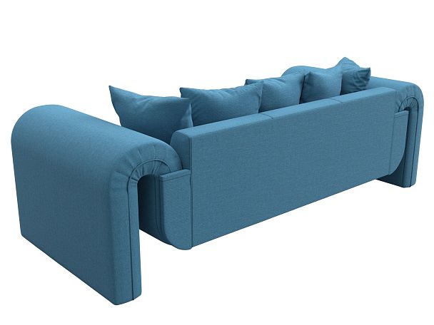 Диван прямой Волна Рогожка голубой - Вид 6