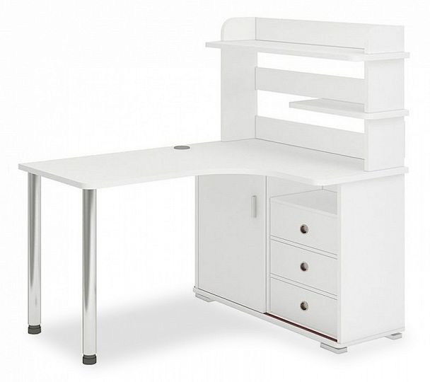 Стол компьютерный Домино СР-145М Белый правый - Вид 1