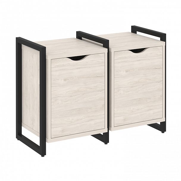 Тумба на опорах наборная "Loft" VR.L-TN-2.O денвер светлый/черный - Вид 1