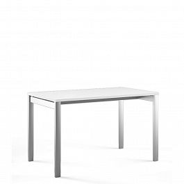 Стол прямой на металлоопорах Tess Metal 120x80x75 белый - Фото предпросмотра