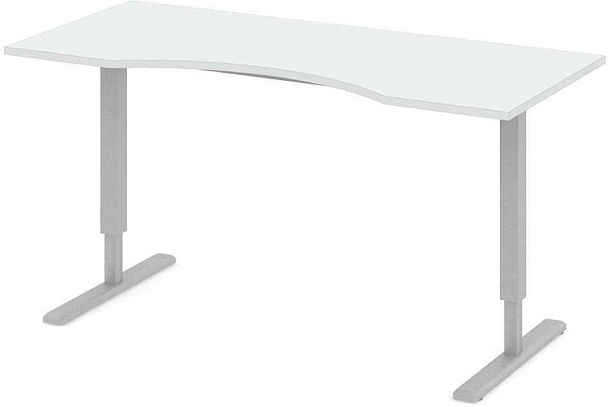 Стол офисный рабочий "Трансформер"  ПК-ТРС-СТЭ180Х80/ЭР-В1-76 белый - Вид 1