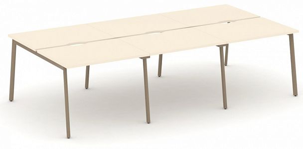 Рабочая станция на 6 мест " ESTETICA" ES.D.RS-6.1-VP Сатин - Вид 1